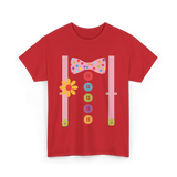 Colorful Bow Tie Costume T-Shirt - Red