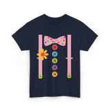 Colorful Bow Tie Costume T-Shirt - Navy