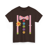 Colorful Bow Tie Costume T-Shirt - Dark Chocolate