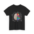 Colorful Brain Science Neuroscience T-Shirt - Black