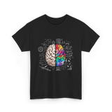 Colorful Brain Science Neuroscience T-Shirt - Black