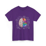 Colorful Brain Science Neuroscience T-Shirt - Purple