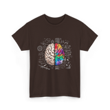 Colorful Brain Science Neuroscience T-Shirt - Dark Chocolate