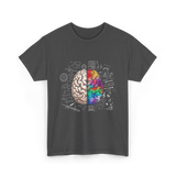 Colorful Brain Science Neuroscience T-Shirt - Dark Heather