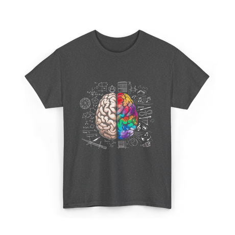 Colorful Brain Science Neuroscience T-Shirt - Dark Heather