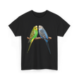 Colorful Budgies Bird Budgies Lover T-Shirt - Black