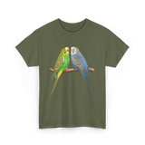 Colorful Budgies Bird Budgies Lover T-Shirt - Military Green