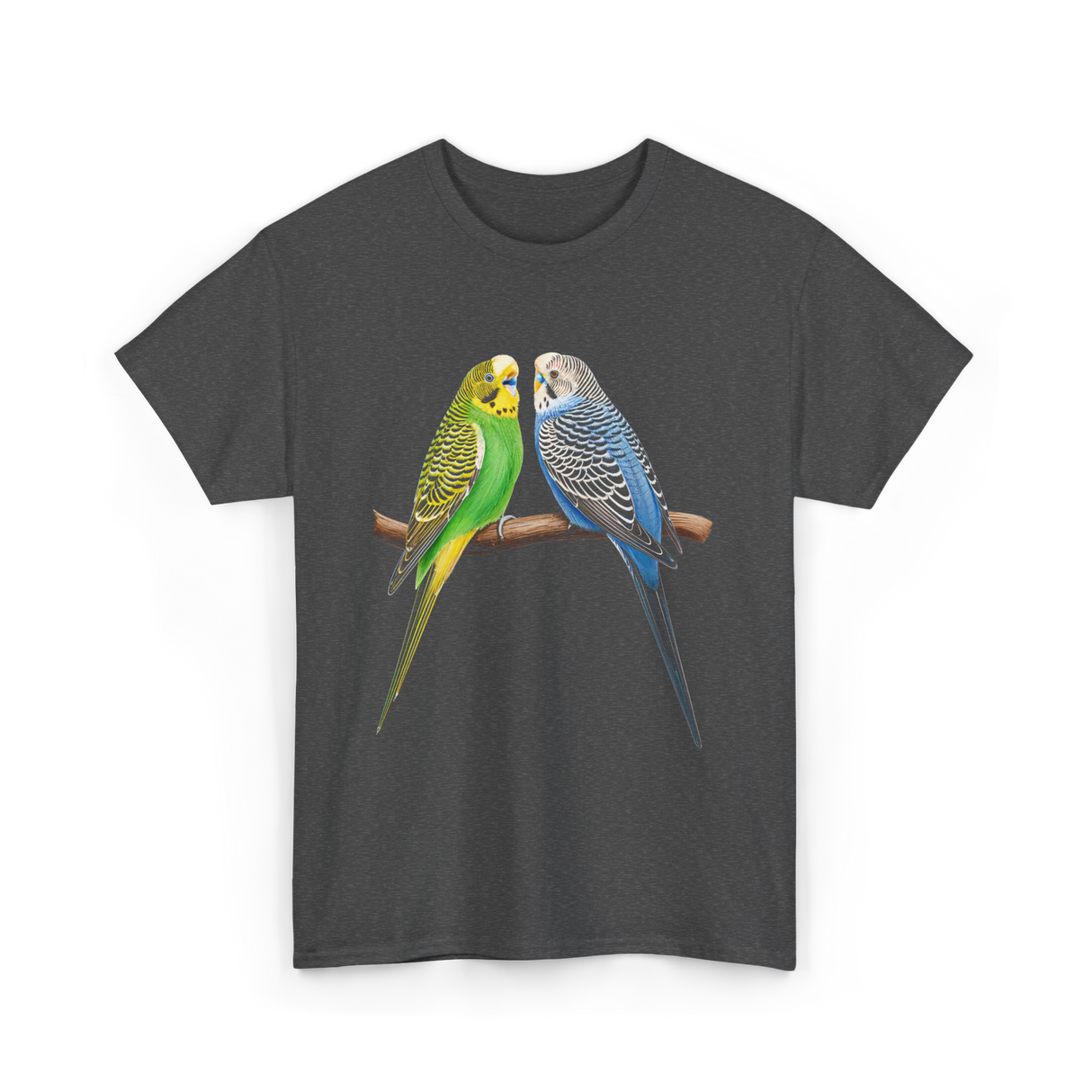 Colorful Budgies Bird Budgies Lover T-Shirt - Dark Heather