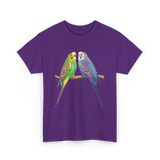 Colorful Budgies Bird Budgies Lover T-Shirt - Purple