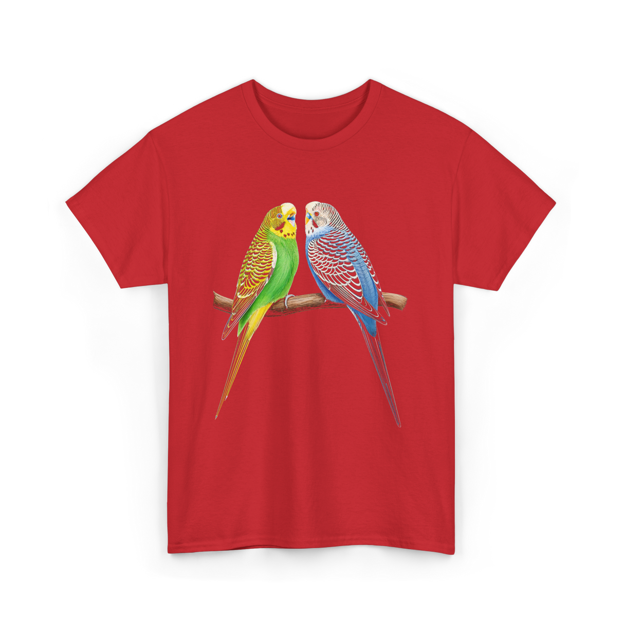 Colorful Budgies Bird Budgies Lover T-Shirt - Red