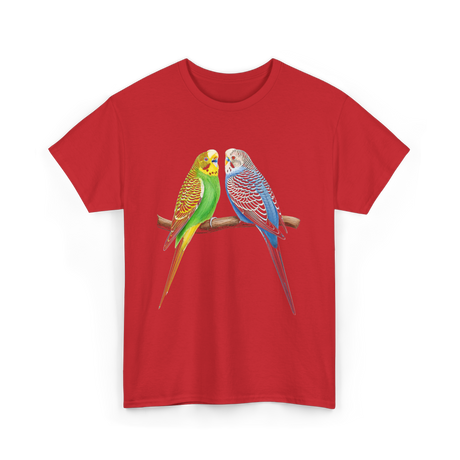 Colorful Budgies Bird Budgies Lover T-Shirt - Red