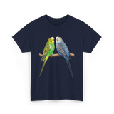 Colorful Budgies Bird Budgies Lover T-Shirt - Navy