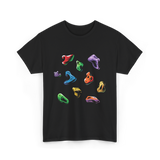 Colorful Climbing Holds Rock Climbing T-Shirt - Black