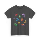 Colorful Climbing Holds Rock Climbing T-Shirt - Dark Heather