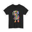 Colorful Dachshund Dog Lover T-Shirt - Black