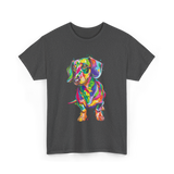 Colorful Dachshund Dog Lover T-Shirt - Dark Heather