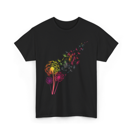 Colorful Dandelions Dandelion T-Shirt - Black