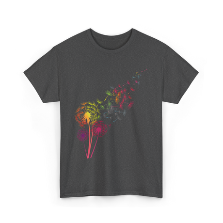 Colorful Dandelions Dandelion T-Shirt - Dark Heather