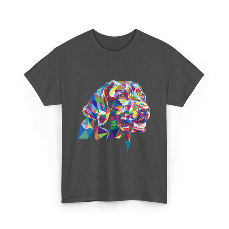 Colorful Dog Art Dog Lovers T-Shirt - Dark Heather
