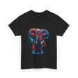 Colorful Elephant Art Elephant T-Shirt - Black