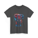 Colorful Elephant Art Elephant T-Shirt - Dark Heather