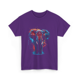 Colorful Elephant Art Elephant T-Shirt - Purple