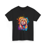 Colorful Ferret Ferret Art T-Shirt - Black