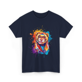 Colorful Ferret Ferret Art T-Shirt - Navy