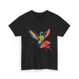 Colorful Hummingbird Art Hummingbird T-Shirt - Black