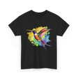 Colorful Hummingbird Nature Lover T-Shirt - Black