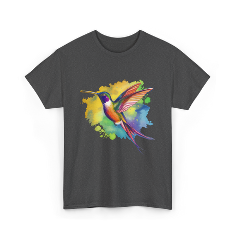 Colorful Hummingbird Nature Lover T-Shirt - Dark Heather