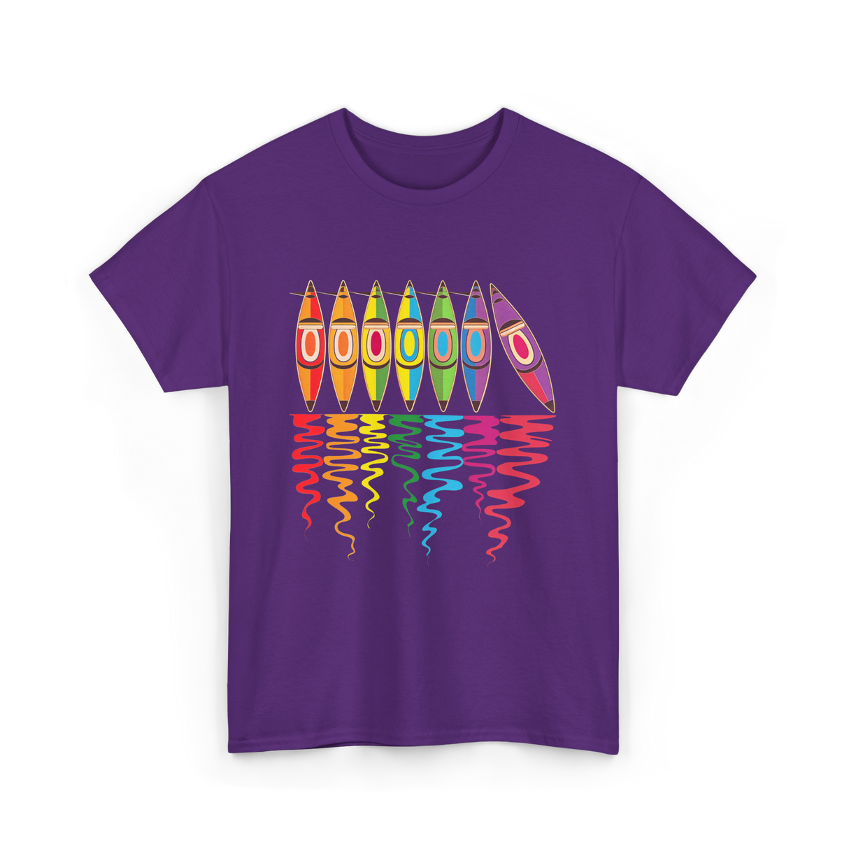 Colorful Kayaks Kayaking Adventure T-Shirt - Purple
