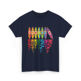 Colorful Kayaks Kayaking Adventure T-Shirt - Navy