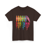 Colorful Kayaks Kayaking Adventure T-Shirt - Dark Chocolate
