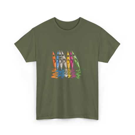 Colorful Kayaks Kayaking T-Shirt - Military Green