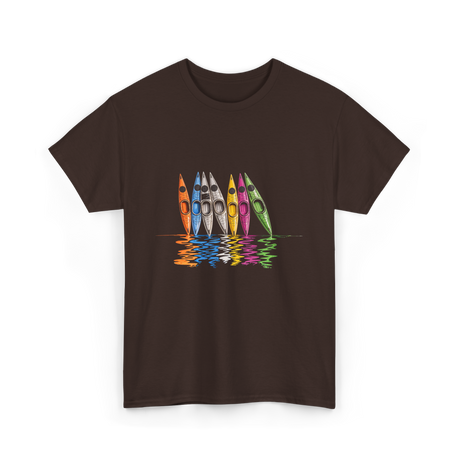 Colorful Kayaks Kayaking T-Shirt - Dark Chocolate