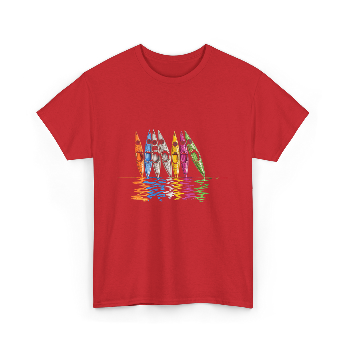 Colorful Kayaks Kayaking T-Shirt - Red