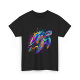 Colorful Ocean Animal T-Shirt - Black