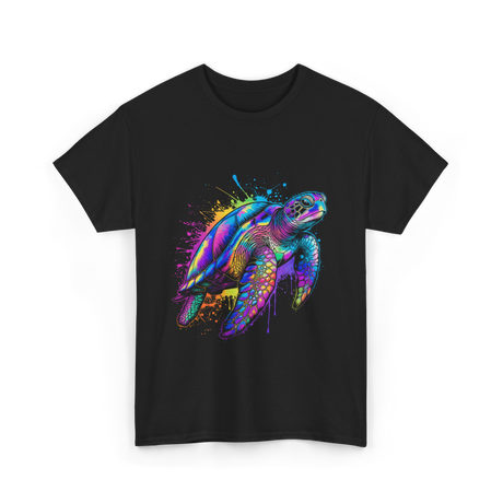 Colorful Ocean Animal T-Shirt - Black