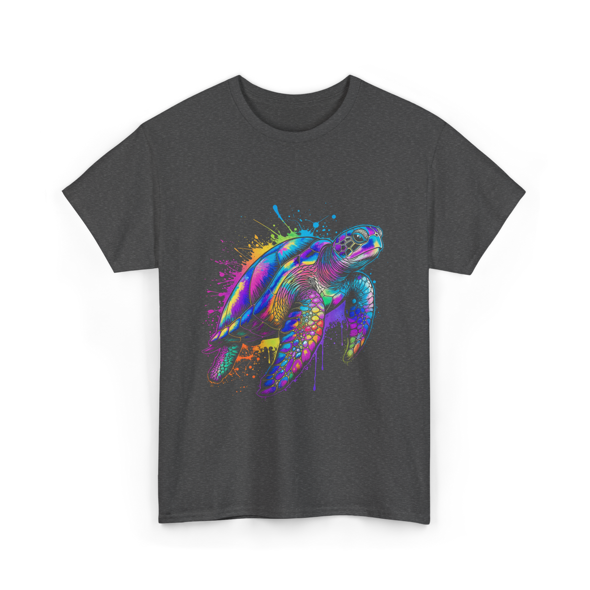 Colorful Ocean Animal T-Shirt - Dark Heather