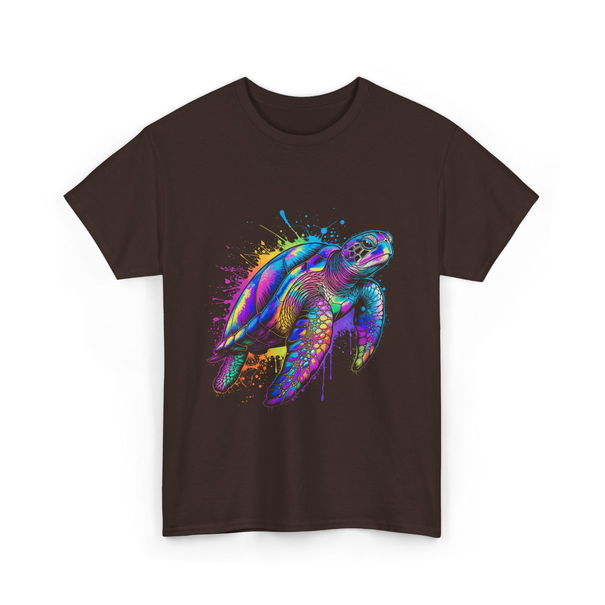 Colorful Ocean Animal T-Shirt - Dark Chocolate