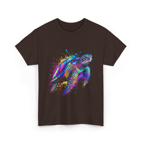 Colorful Ocean Animal T-Shirt - Dark Chocolate