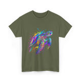 Colorful Ocean Animal T-Shirt - Military Green