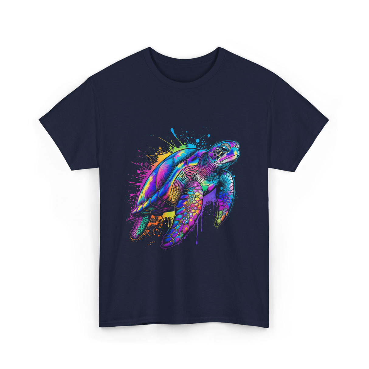 Colorful Ocean Animal T-Shirt - Navy