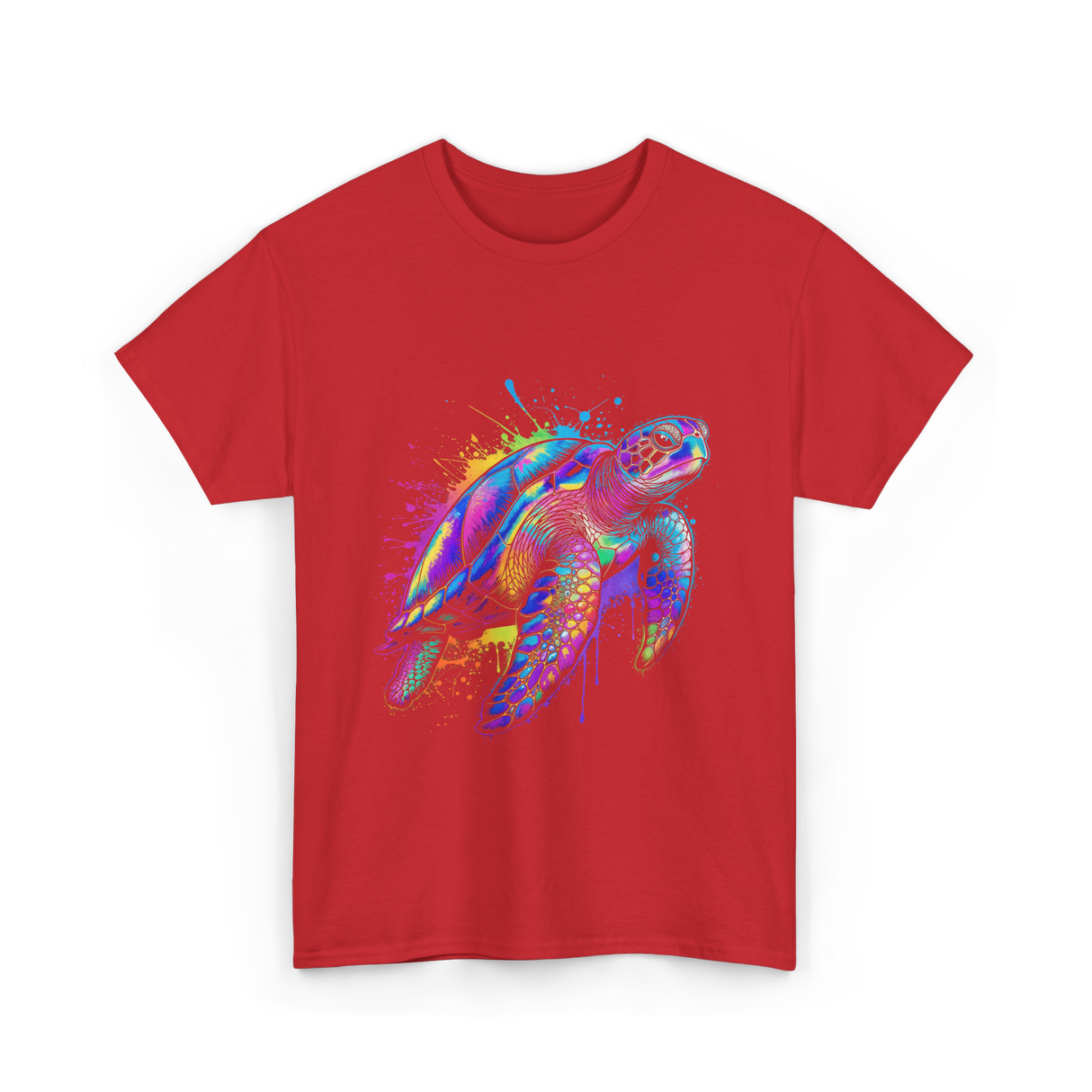 Colorful Ocean Animal T-Shirt - Red