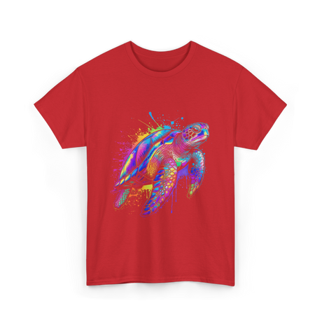 Colorful Ocean Animal T-Shirt - Red