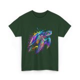 Colorful Ocean Animal T-Shirt - Forest Green