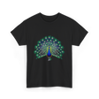 Colorful Peacock Feathers Nature T-Shirt - Black