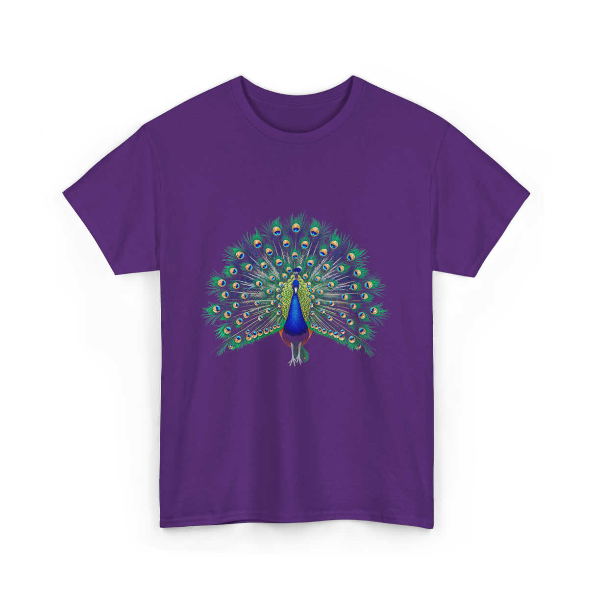 Colorful Peacock Feathers Nature T-Shirt - Purple