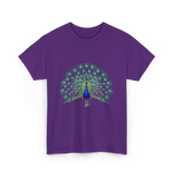 Colorful Peacock Feathers Nature T-Shirt - Purple